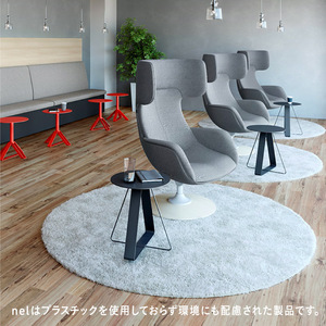 ＮＥＬ　カフェテーブル　タイプC　オーバーハング天板 アクセントカラー ZH17(ライトグレージュ)