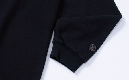橘織物　LONG SLEEVE T-SHIRT Black （009_5224）
