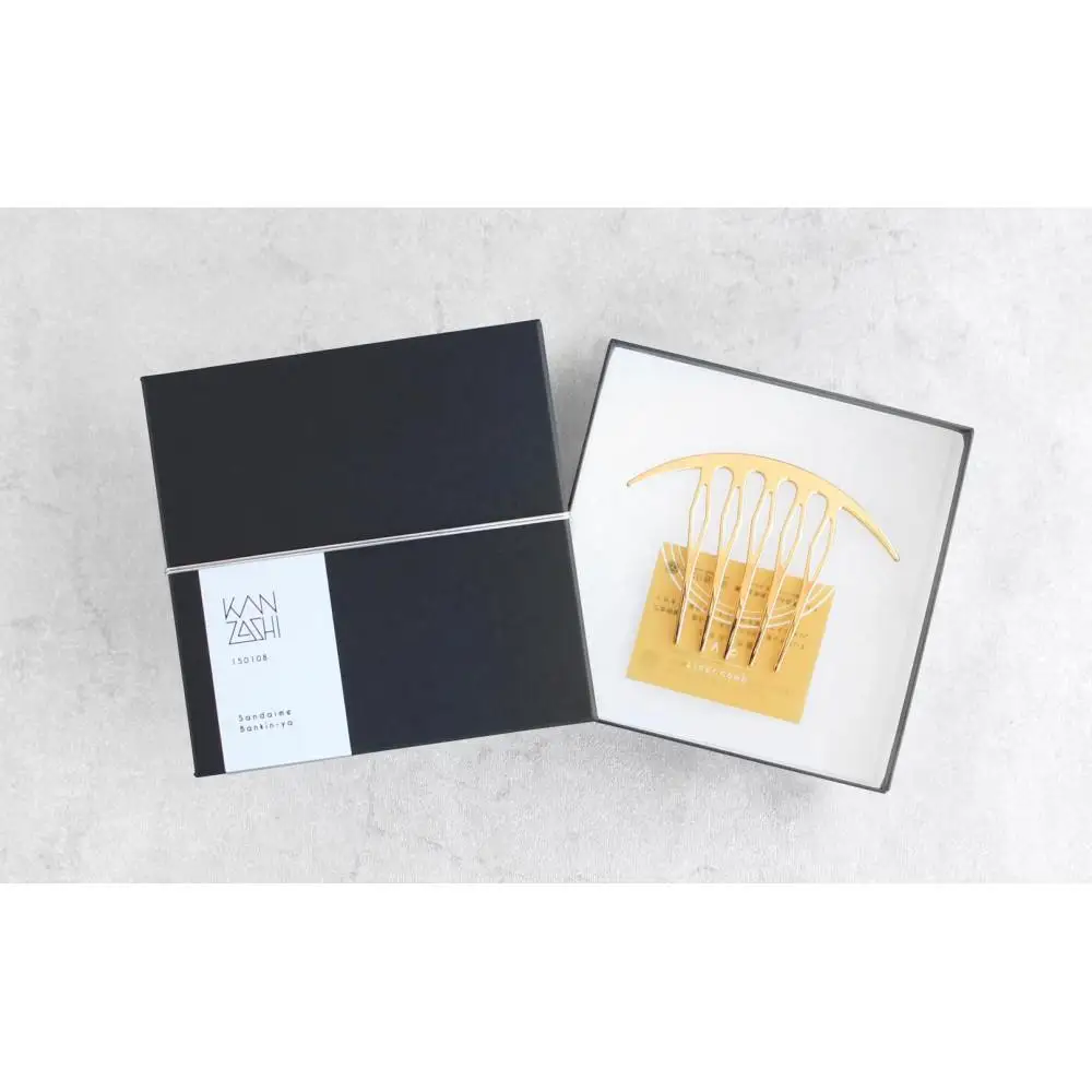 【女性のアイデア×職人技】ステンレス製かんざし「Arcliner comb/Gold」