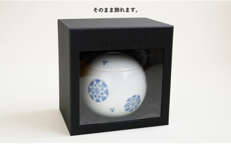 有田焼 Angel’s home 天使たちのおうち YAGURUMA KIKU -ヤグルマ キク-【よう楽庵・たかす】丸型 ペット 骨壺 小型犬 犬骨壺 猫骨壺 動物骨壺 仏具 ミニ 骨壺 メモリアルポット A170-19