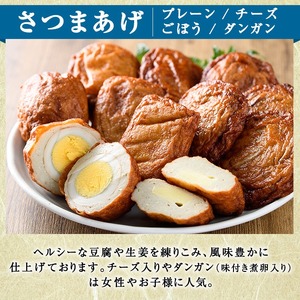 さつまあげ(4種セット・合計18個) さつまあげ さつま揚げ 薩摩揚げ つけあげ 練り物 練物 おかず おつまみ 海産物 プレーン ゴボウ チーズ ダンガン 煮卵 贈答 ギフト【椎木水産】akn054-04