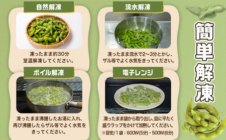 ≪小分けパック≫南国育ちのおいしい枝豆1kg〔LE-3323〕_(都城市) 塩ゆで 枝豆 急速凍結おつまみ おかず いろどり 小分け250g