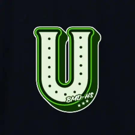JTTA公認　卓球ユニフォーム【男女兼用(ドライ):XLサイズ】アルファベット　U　ブラック_装飾品・工芸品  洋服 _【1589259】