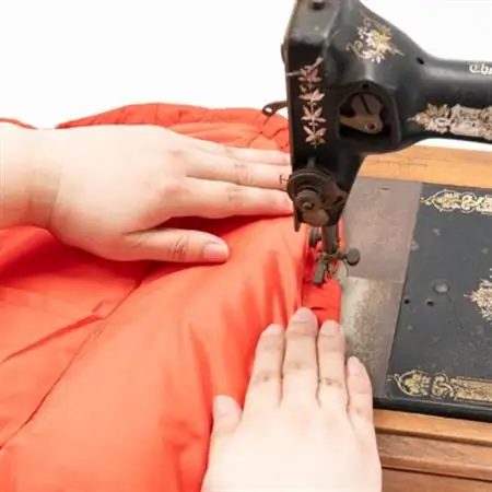 非常用羽毛コンパクト寝袋　オレンジ【1590073】