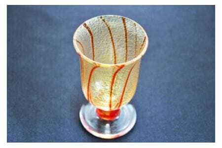 金彩冷酒杯 赤 HA-03-1【粋工房】_HA1630