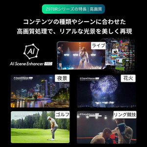 TVS REGZA【標準設置費込み】4K Mini LED液晶テレビ REGZA ( レグザ ) Z970Rシリーズ 65V型 [ 4Kチューナー内蔵 / YouTube対応 ] 65Z970R 【 テレビ TV 65型 65インチ 65V Mini LED 液晶 4K Z970R series タイムシフトマシン搭載 フラッグシップモデル ダブルウインドウ 家電 人気 おすすめ 】
