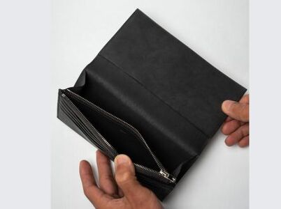 徳島で染め上げた革製品【泥染】長財布－long wallet－