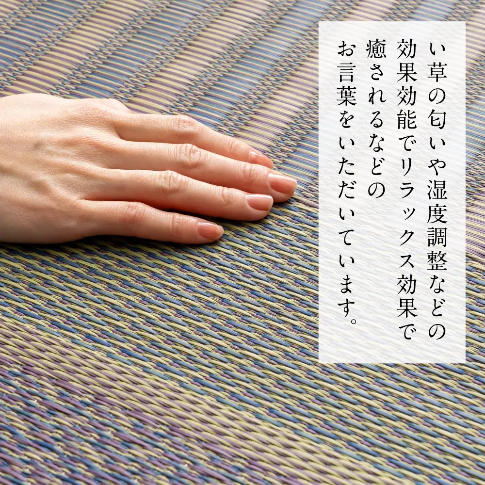 熊本県八代市産のい草を使って織り上げた茣蓙(ござ)『DXオルシャ』(サイズ：191cm×250cm)　国産 イグサ ラグ カーペット 絨毯 マット 織物 敷き物 インテリア