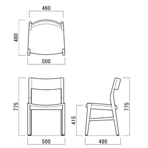 【八木沢木工】PRAIRIE dining chair (プレーリーダイニングチェア)（BR-117）