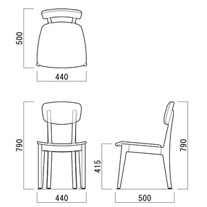 【八木沢木工】LEAF dining chair (リーフダイニングチェア)（BR-116）