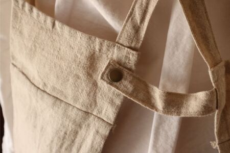 すりっとエプロン・long Fu-ra 【カラー：生成り】エプロン 手作り ハンドメイド 33-010