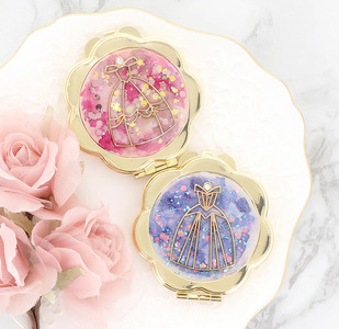 コンパクトミラー 憧れのプリンセスのようなデザインに心躍る【プリティーピンク／compact-20】 [1075]