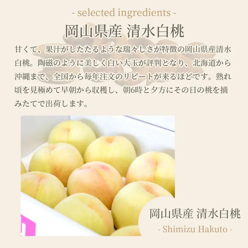 岡山清水 白桃ケーキ 9個セット【031-a010】