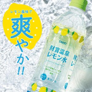 D4-2260／【3回定期】 財寶温泉 レモン水 500ml×48本
