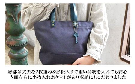 帆布トートM チャコールグレー×コニャック[AQAY222] トートバッグ