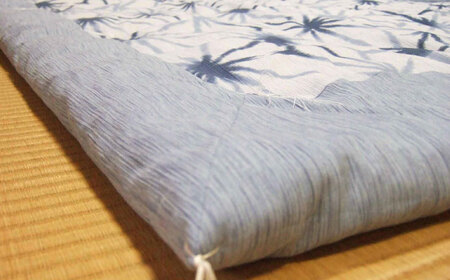 高島ちぢみ肌掛布団-麻柄　夏用肌掛布団[AQBN009] 掛け布団