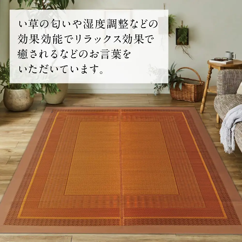 熊本県八代市産のい草を使って織り上げたラグ『DXランクス』(サイズ：191cm×300cm)(カラー：ベージュ) 国産 イグサ 茣蓙 ござ ラグ カーペット 絨毯 マット 織物 敷き物 インテリア