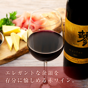 たてしなップル赤ワイン　蓼メルロー2021 