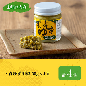 青 ゆず 胡椒 (50g×4個)【メセナ食彩センター】A656