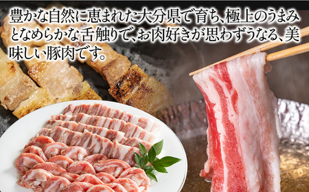 「米の恵み」豚バラセット (焼肉・しゃぶしゃぶ) 約1kg | お肉 肉 おにく にく 豚 豚肉 国産豚肉 ブランド豚 豚バラ セット 焼肉 焼き肉 しゃぶしゃぶ 惣菜 おかず 冷凍 国産 大分県産 九州産 大分県 中津市
