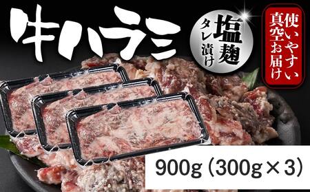 牛ハラミ 塩麹タレ漬け900g≪みやこんじょ特急便≫_LG8-3309-Q_(都城市)  味付き 牛肉 真空 小分け