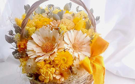 【ビビット】アレンジメント ドライフラワー お楽しみセット 花 はな フラワー プレゼント ギフト インテリア 雑貨  F6Q-163