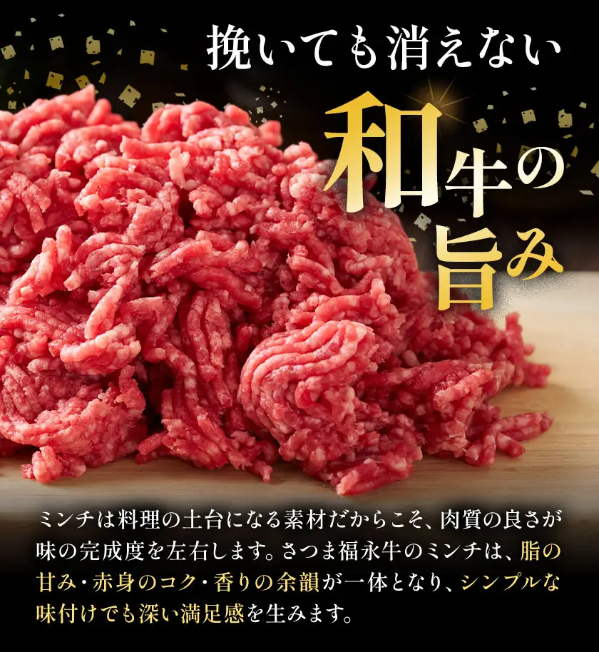 さつま福永牛 ミンチ肉 粗挽き 250g×2パック 福永畜産《30日以内に出荷予定(土日祝除く)》 鹿児島県 さつま町 和牛 福永牛 ミンチ 粗挽き 肉 国産