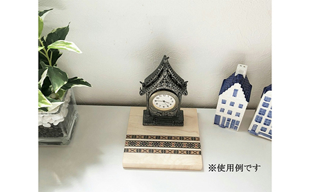 ウッドモザイク入り木製コースター（メイプル） 工芸品 雑貨 日用品 