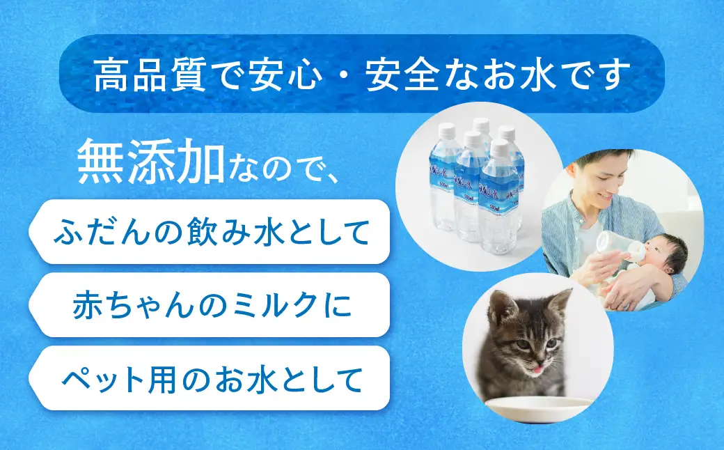秩父の天然水「秩父山水」500mL×24本｜1年保存可 天然水 ミネラルウォーター 横瀬町