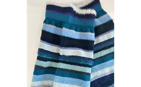 ichiri 彩りニットパンツ ブルー系 / ichiri knitted pants サイズフリー1枚 F21C-0073