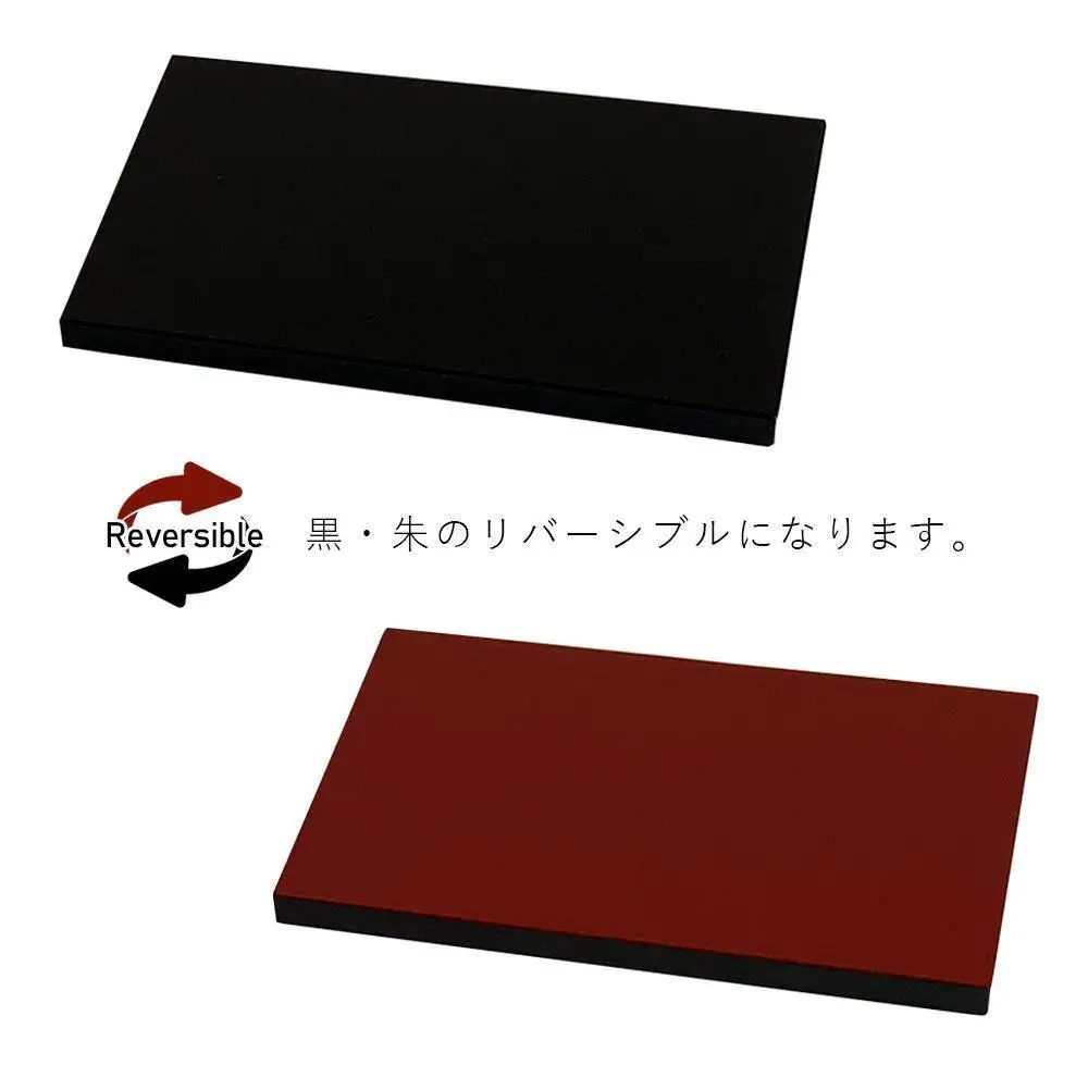 木製 長角板 敷板 花台 黒/朱 10号(30cm) 床の間 玄関【YG353】
