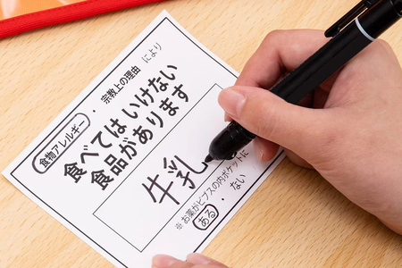 EVACKiDS 非常時用アレルギービブス Mサイズ 避難用 緊急 災害用 保育 防災用品 防炎 アレルゲン 識別 カード付 乳児 3歳以上 収納ポケット 74-BW