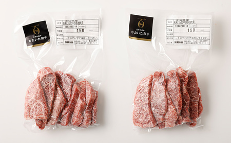 【黒毛和牛】 おおいた和牛／カルビ＆赤身 焼肉食べ比べセット（各約150g×2P）