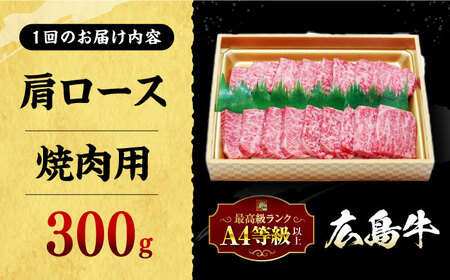 【全12回定期便】牛肉 焼肉 肩ロース 300g [APAZ072] 牛肉