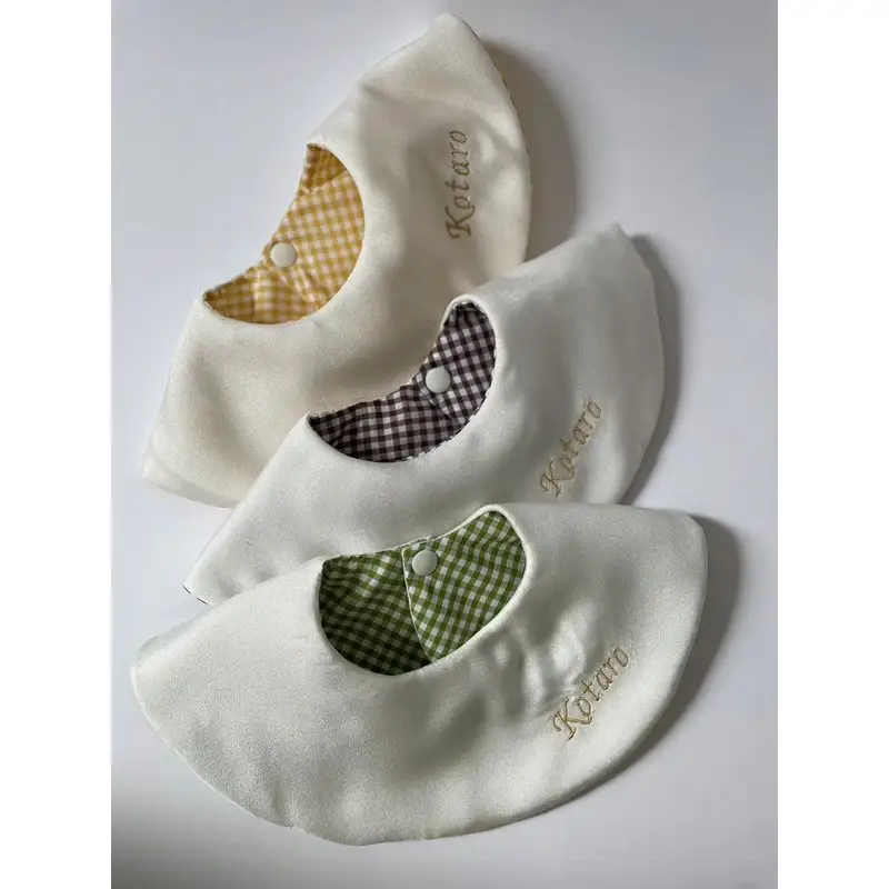 シルクの贈り物 名入れベビースタイ　2枚セット