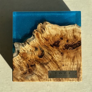 ウッドレジン 台座15cm×15cm　お好きな文字入れオーダー　　[インテリア 木材 レジン 樹脂 台座 キャンプ 鑑賞用 手作り ハンドメイド おしゃれ プレゼント 加東市 兵庫県]