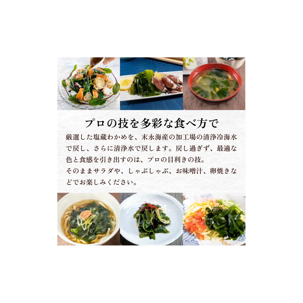 お刺身わかめ 10個 セット 湯通し 塩蔵 肉厚 柔らかい カット済 わかめ ワカメ カットわかめ 国産 海藻 水産物