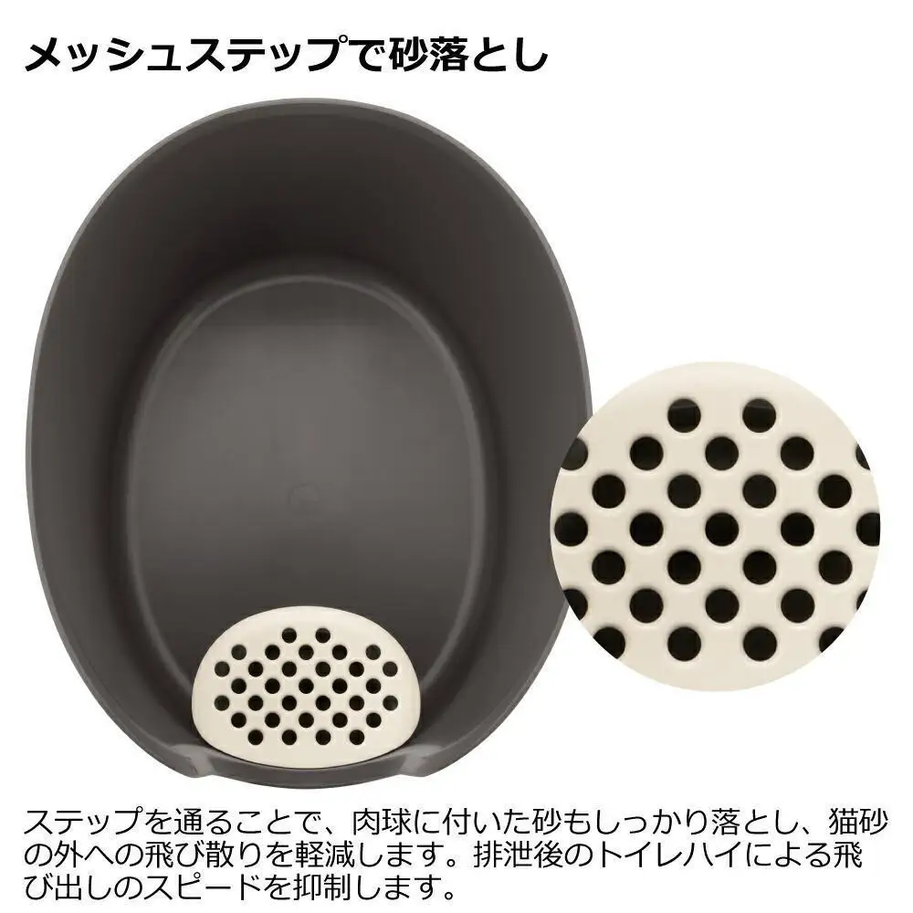 ラプレ 壁高ネコトイレ【ダークグレー】