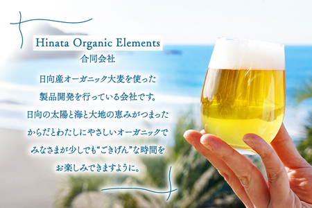ビール 太陽と海のごきげん ひなたビール 330ml 瓶 6本 [Hinata Organic Elements 宮崎県 日向市 452061208]