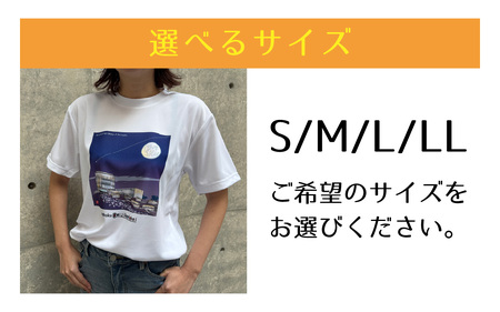 かほくの身近な風景スケッチTシャツ『西田幾多郎記念哲学館』1枚 LLサイズ [AD010-4]