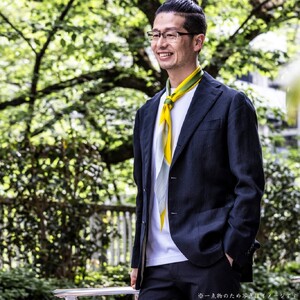 東京引染スカーフ（イエロー） 0012-005-S06