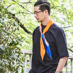 東京引染スカーフ（オレンジ） 0012-006-S06