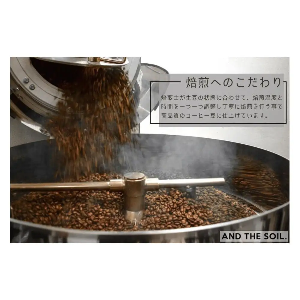 【福岡高砂】AND THE SOIL.ディカフェオーガニックコーヒー豆MEX 深煎り200g中煎り200g(合計400g) | 珈琲 飲料 コーヒー ソフトドリンク