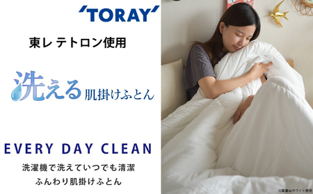 【ブルー】洗える(東レFT)使用肌掛けふとん【SL】_AA-J202-bl