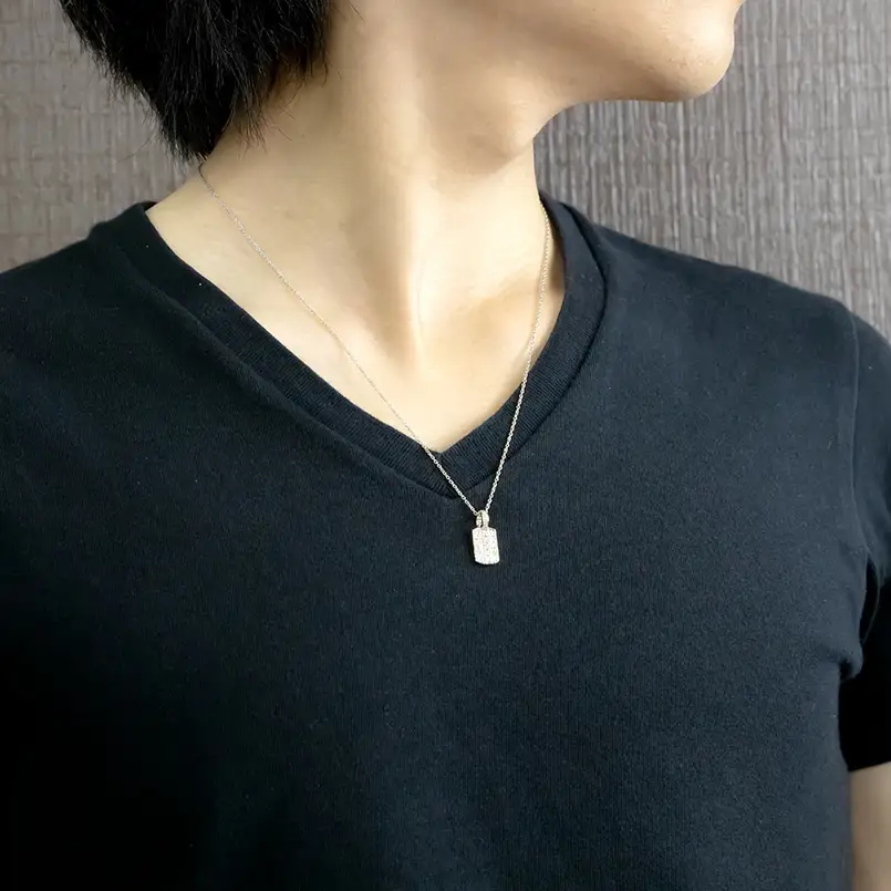 プラチナ ペンダントトップ メンズ ダイヤモンド プレート ネックレス ダイヤ 0.33ct pt900 ペンダント シンプル 男性 人気 パヴェ ジュエリー ギフト 贈り物 プレゼント 送料無料 230927hy101dpm SWAA227