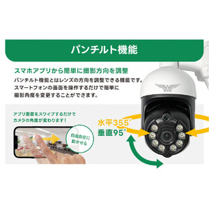 みてるちゃん5Plus2 白 防犯カメラ 監視カメラ 屋外 家庭用 WTW-EGDRY388GWX2