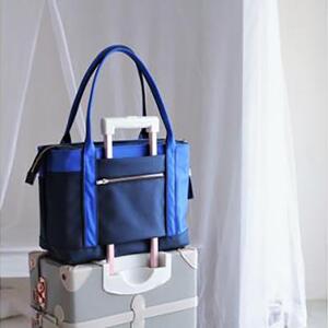 ＜右肩用＞お仕事バッグ　しごとーと　シャイニー　キャリーオン　コバルトブルー/ネイビー