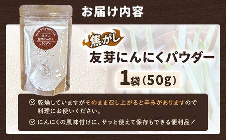 焦がし友芽 にんにく パウダー 無添加 無着色 ガーリック 調味料 2000円 肉 スパイス スープ パスタ ラーメン カレー 福岡 九州 メール便（ポスト投函）