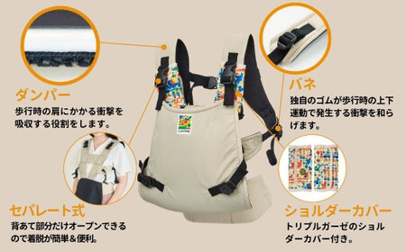 ユーモベビー セパレート2way【ネイビー】｜抱っこ紐　持ち運び　楽な抱っこ紐　着脱しやす抱っこ紐　抱っこが楽　蒸れにくい　ショルダー　プレゼント　埼玉県 草加市