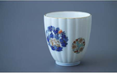 有田焼 金ミル花丸紋・二人用 茶器 セット【香蘭社】食器 うつわ 器 日本茶 緑茶 結婚祝い 縁起柄 吉祥文 ティータイム A75-61